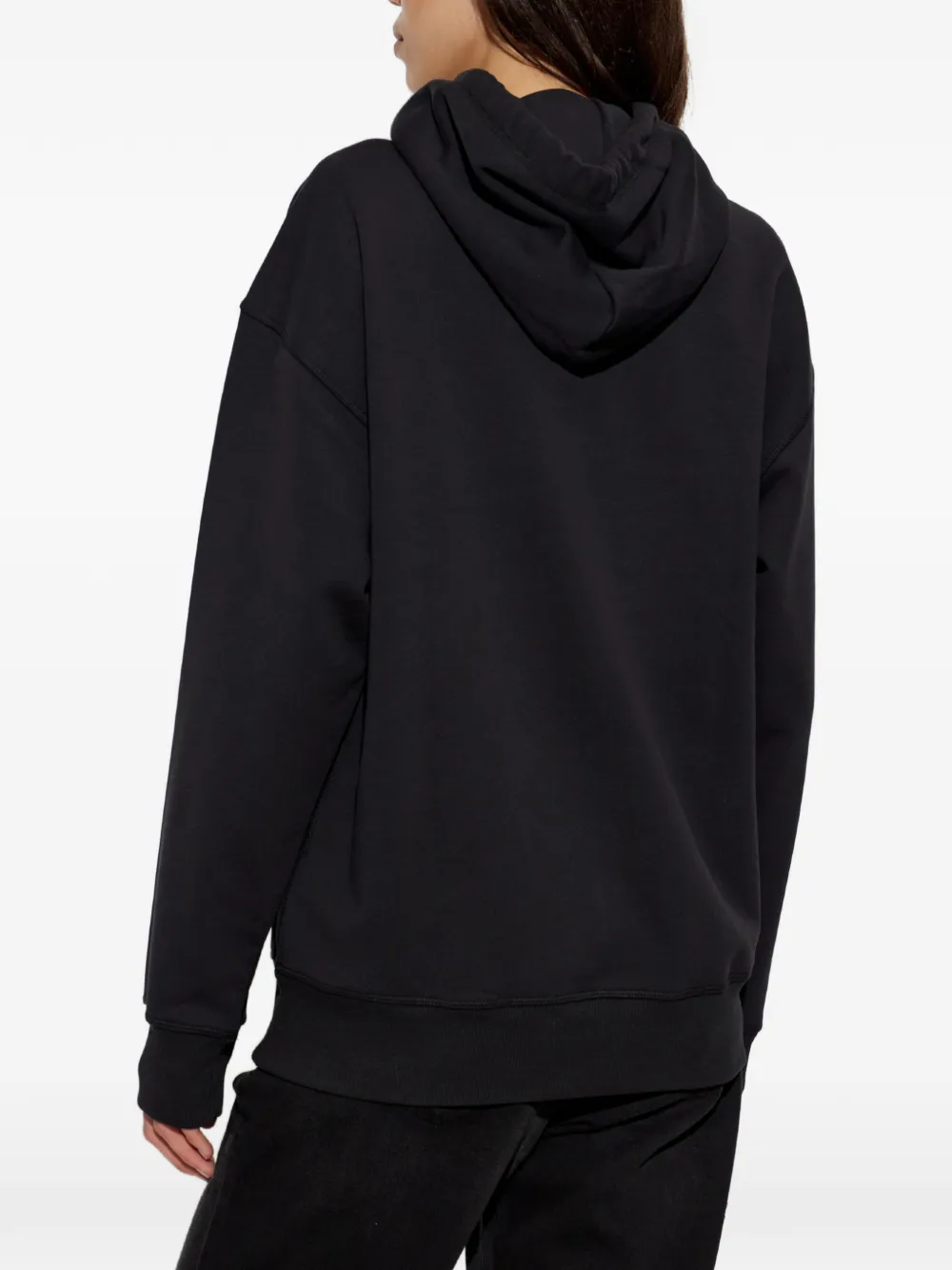 Diesel Oval D hoodie met logoplakkaat Zwart