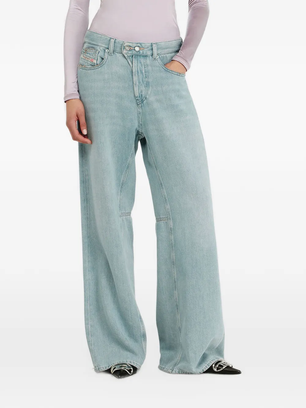 Diesel 1996 D-Sire-Yu-U panelled jeans - Blu