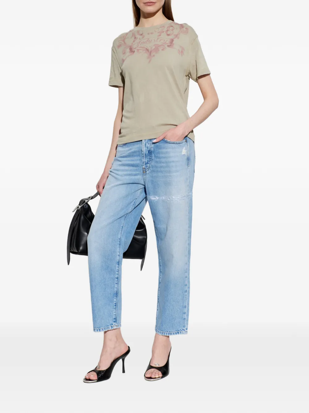 Diesel 1981 D-Went gerafelde jeans Blauw