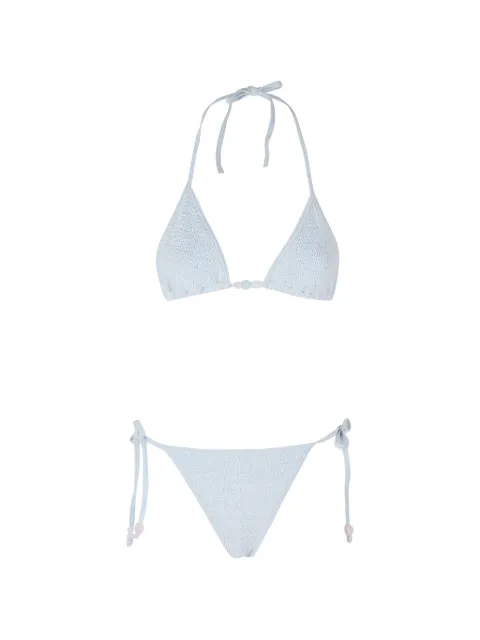 Hunza G Gina bead-embellished bikini