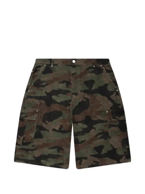 Represent camouflage-print cargo shorts
