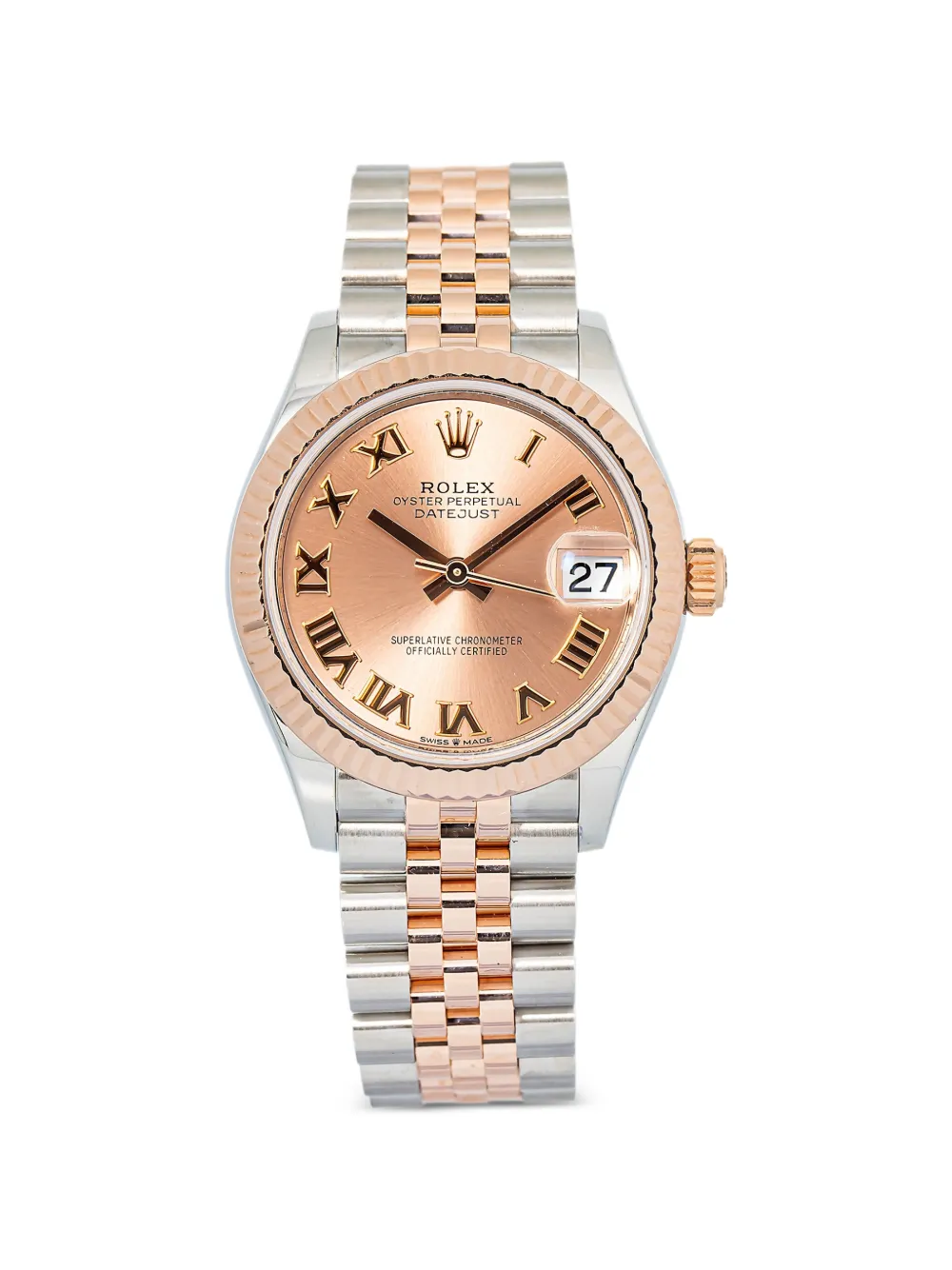 Rolex Datejust fluted bezel 31mm watch - Rosa