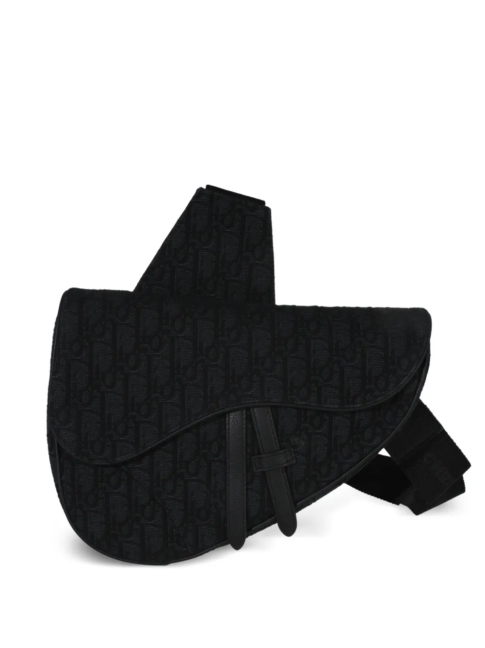 Christian Dior Pre-Owned 2013 Oblique Saddle shoulder bag - Black