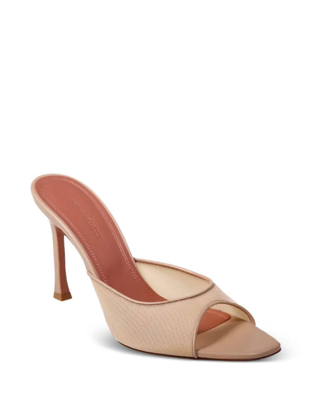 Amina Muaddi Alexa mesh sandals Beige