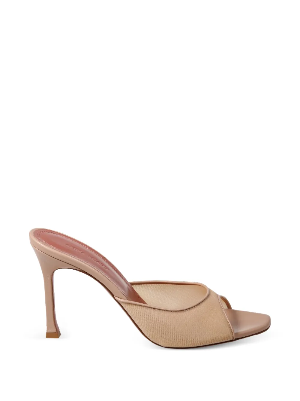 Amina Muaddi Alexa mesh sandals Beige
