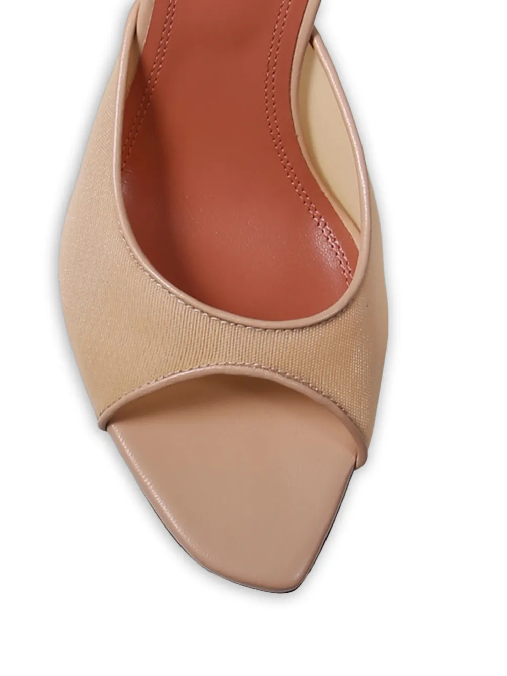 Amina Muaddi Alexa mesh sandals Beige