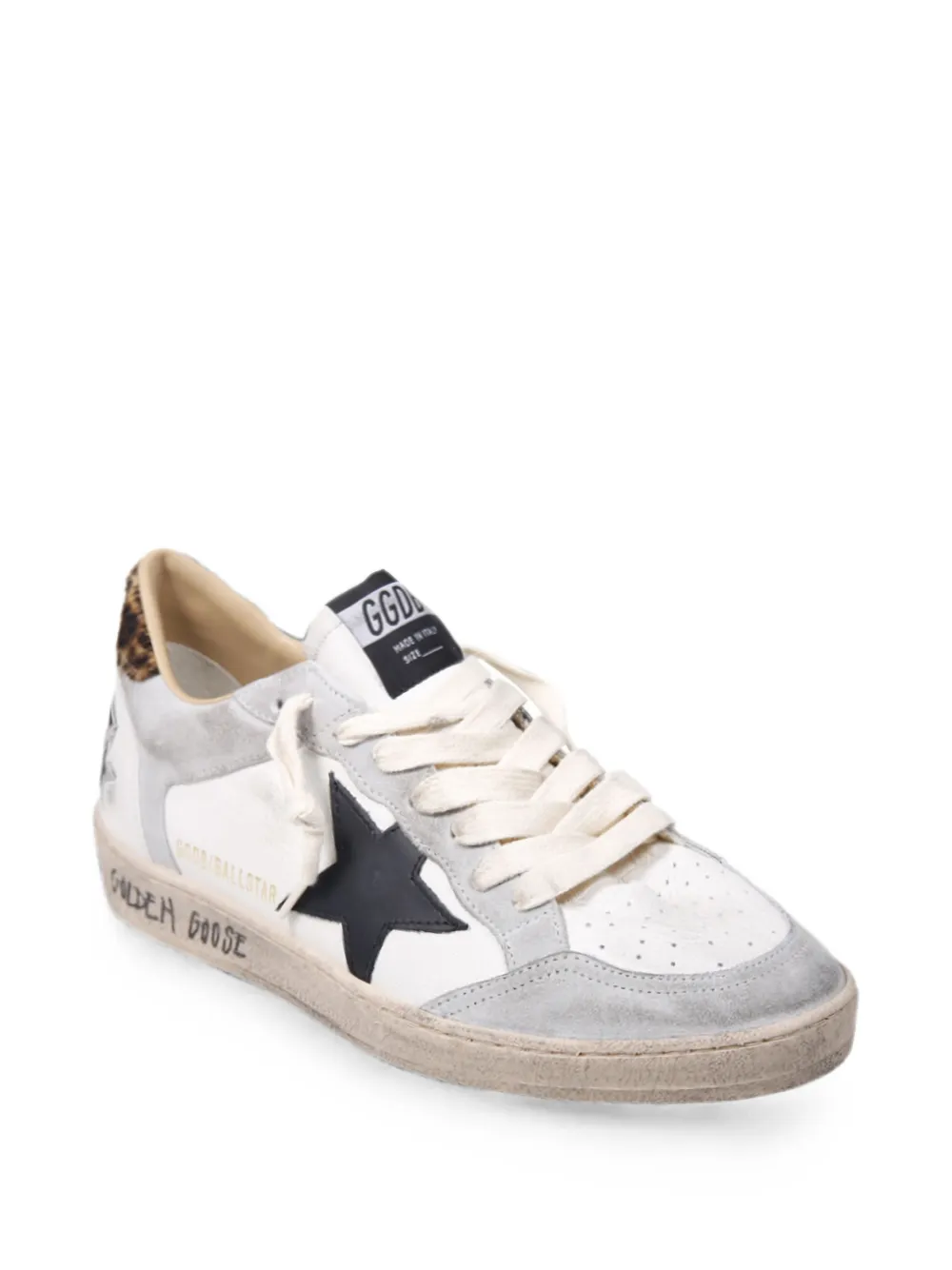 Golden Goose Ball Star leopard-print sneakers Wit