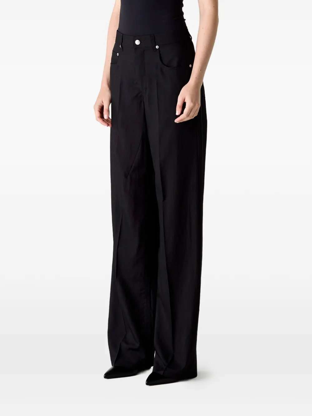Rick Owens Geth jeans met wijde pijpen Zwart