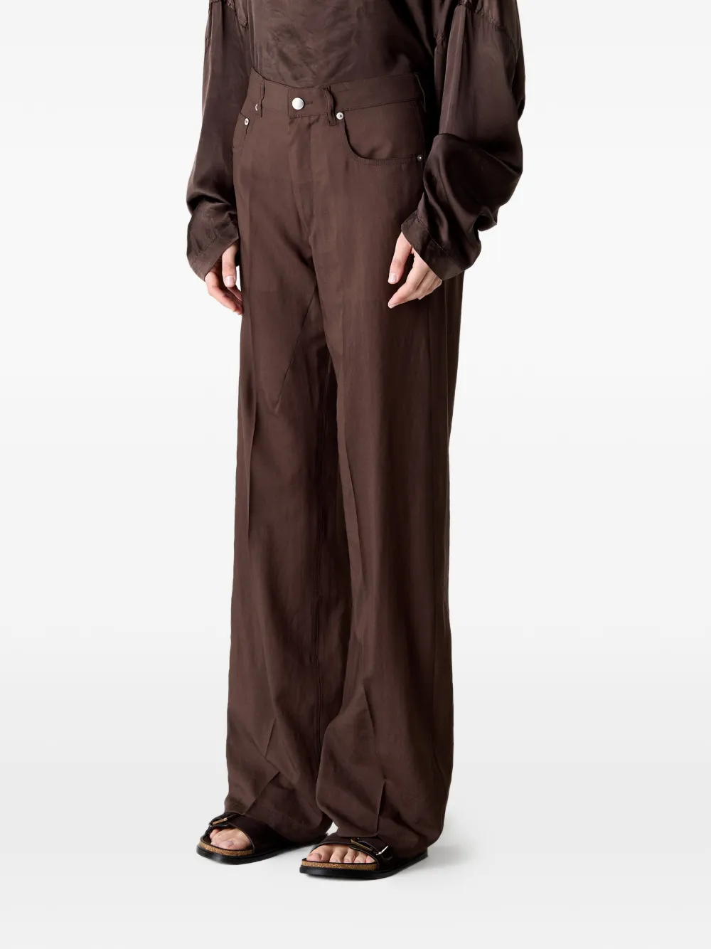  Rick Owens Vaqueros Geth Con Pinzas - Marrón 