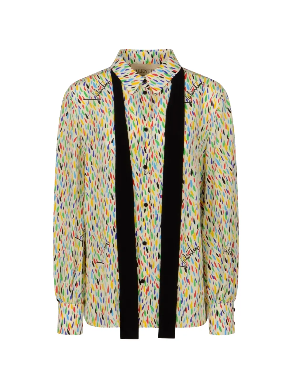 Valentino Garavani logo-print silk shirt - Neutrals