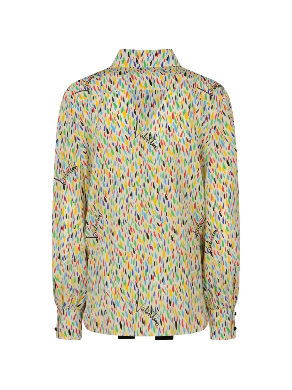 Valentino Garavani Zijden overhemd met logoprint Beige