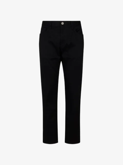 Giorgio Armani logo-patch straight-leg trousers