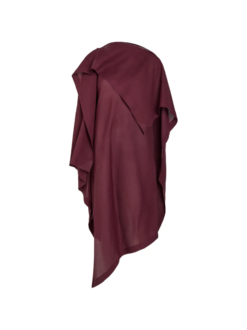 Issey Miyake All Squares asymmetric draped midi dress - Rosso