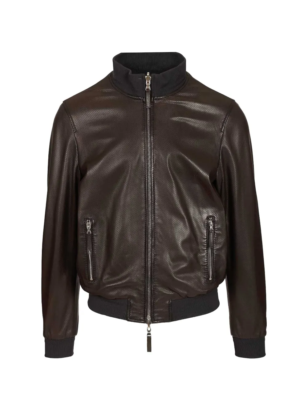 Al Duca D’Aosta 1902 reversible leather jacket - Braun