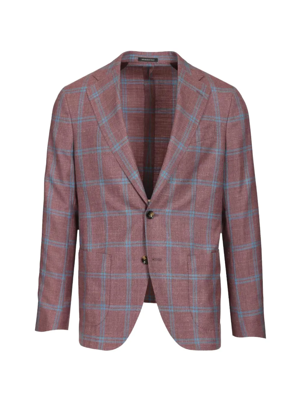Al Duca D’Aosta 1902 checked single-breasted blazer - Rosso