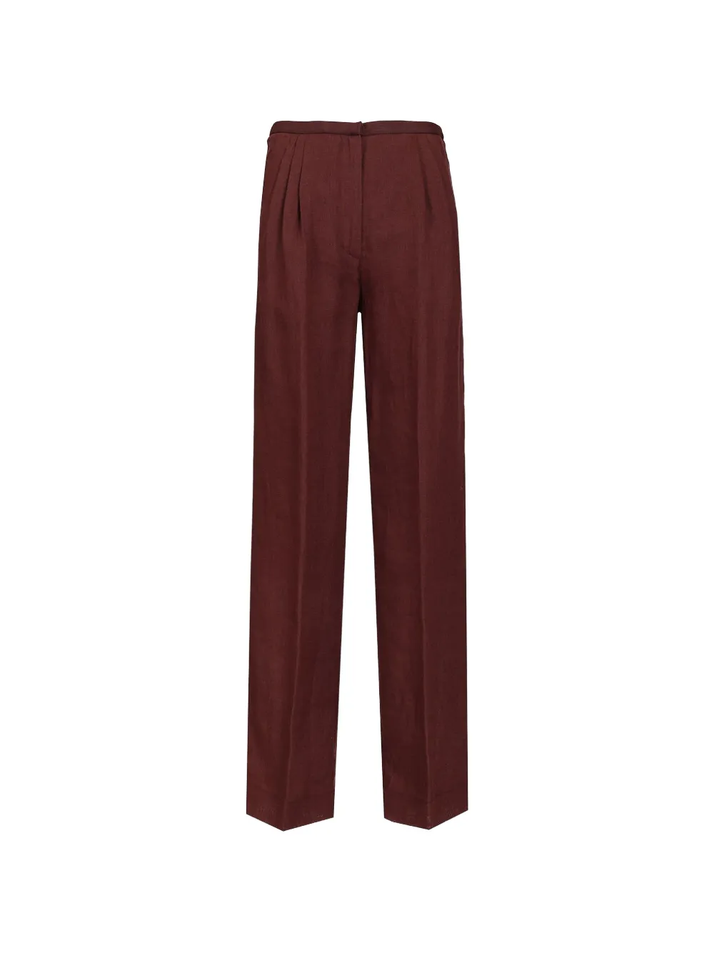 Forte Forte Linen Straight-leg Trousers In Red