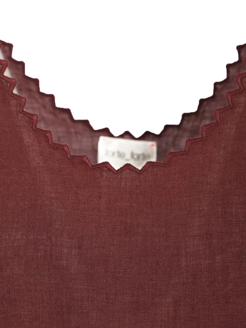 Forte Blouse met borduurwerk en gewelfde afwerking Bruin