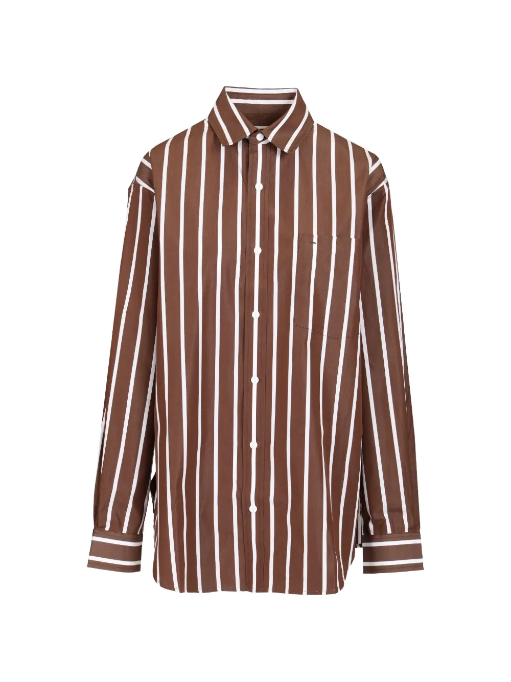 Matteau striped oversized shirt - Braun