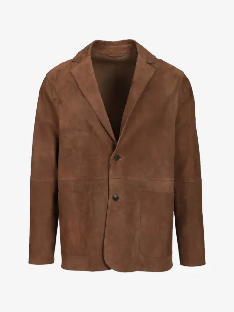 Al Duca D’Aosta 1902 single-breasted suede blazer