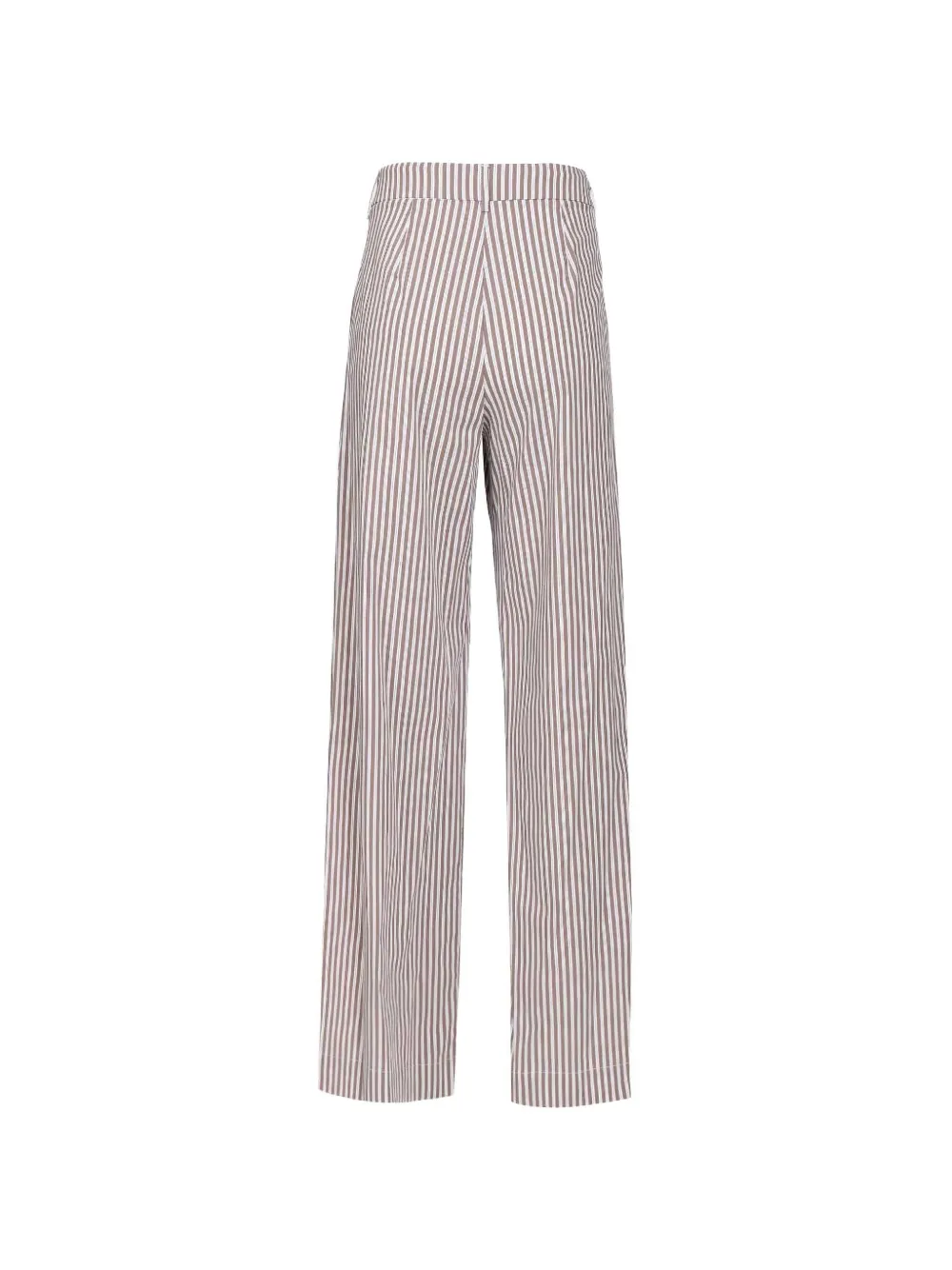 Al Duca D Aosta 1902 Gestreepte plooibroek Beige