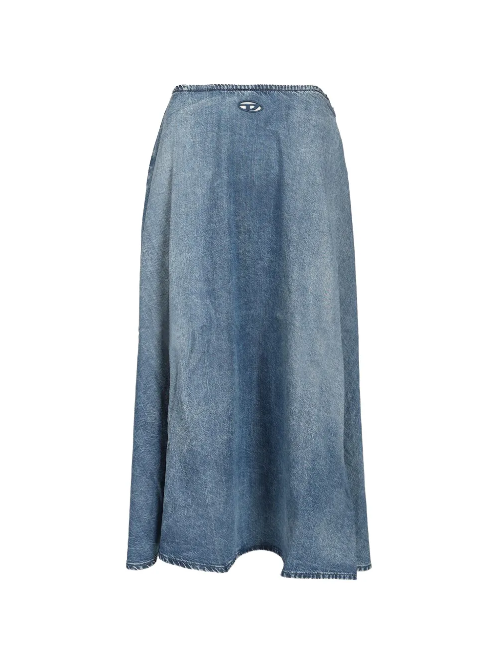 Diesel logo-detail denim midi skirt - Blue