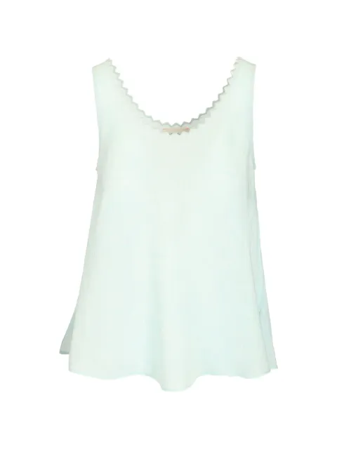 Forte Forte scalloped-edge embroidered top