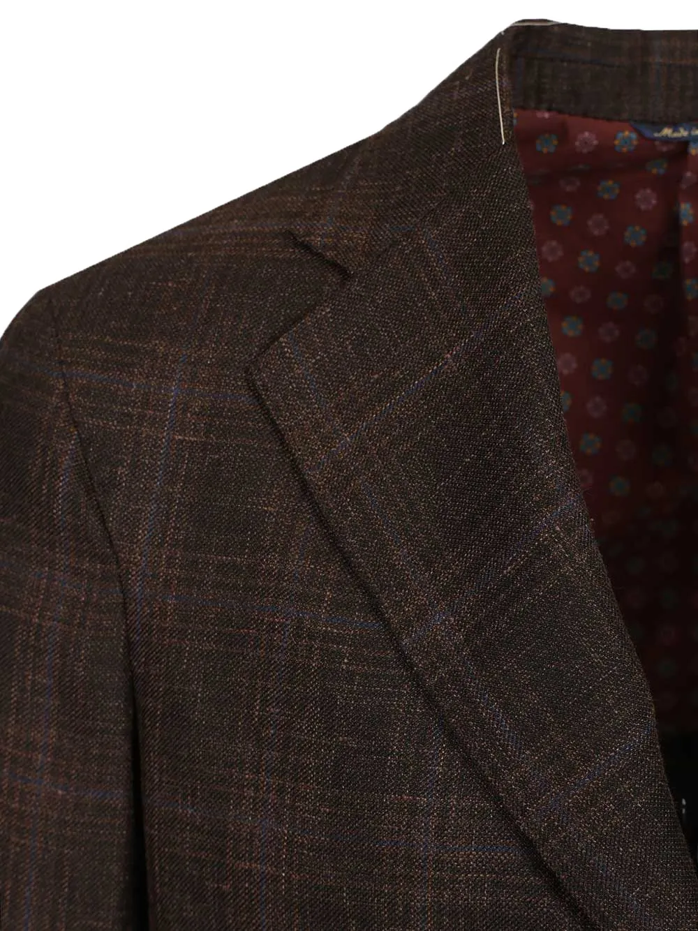 Al Duca D Aosta 1902 Geruite blazer Bruin