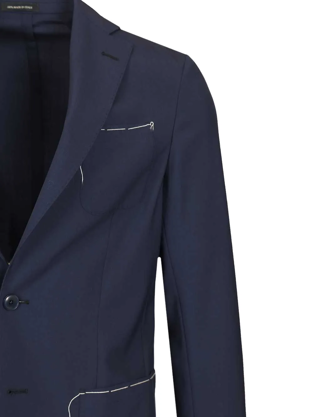 Al Duca D Aosta 1902 Wollen blazer met enkele rij knopen Blauw