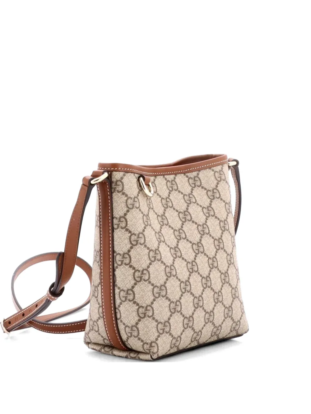 Gucci Pre-Owned GG Emblem GG Coated Canvas Nano bucket bag - Brown