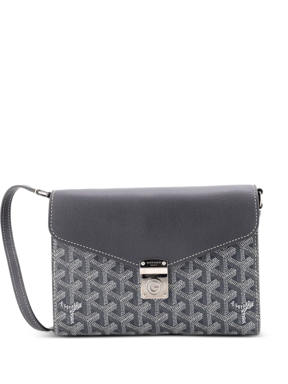 Goyard Pre-Owned Chypre Wallet on Strap Coated Canvas with Leather crossbody bag - Grau
