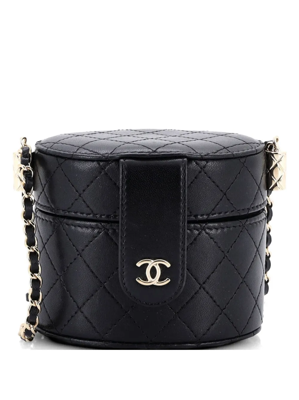 CHANEL Pre-Owned CC Allure Vanity Case with Chain Quilted Lambskin Small crossbody bag - Schwarz