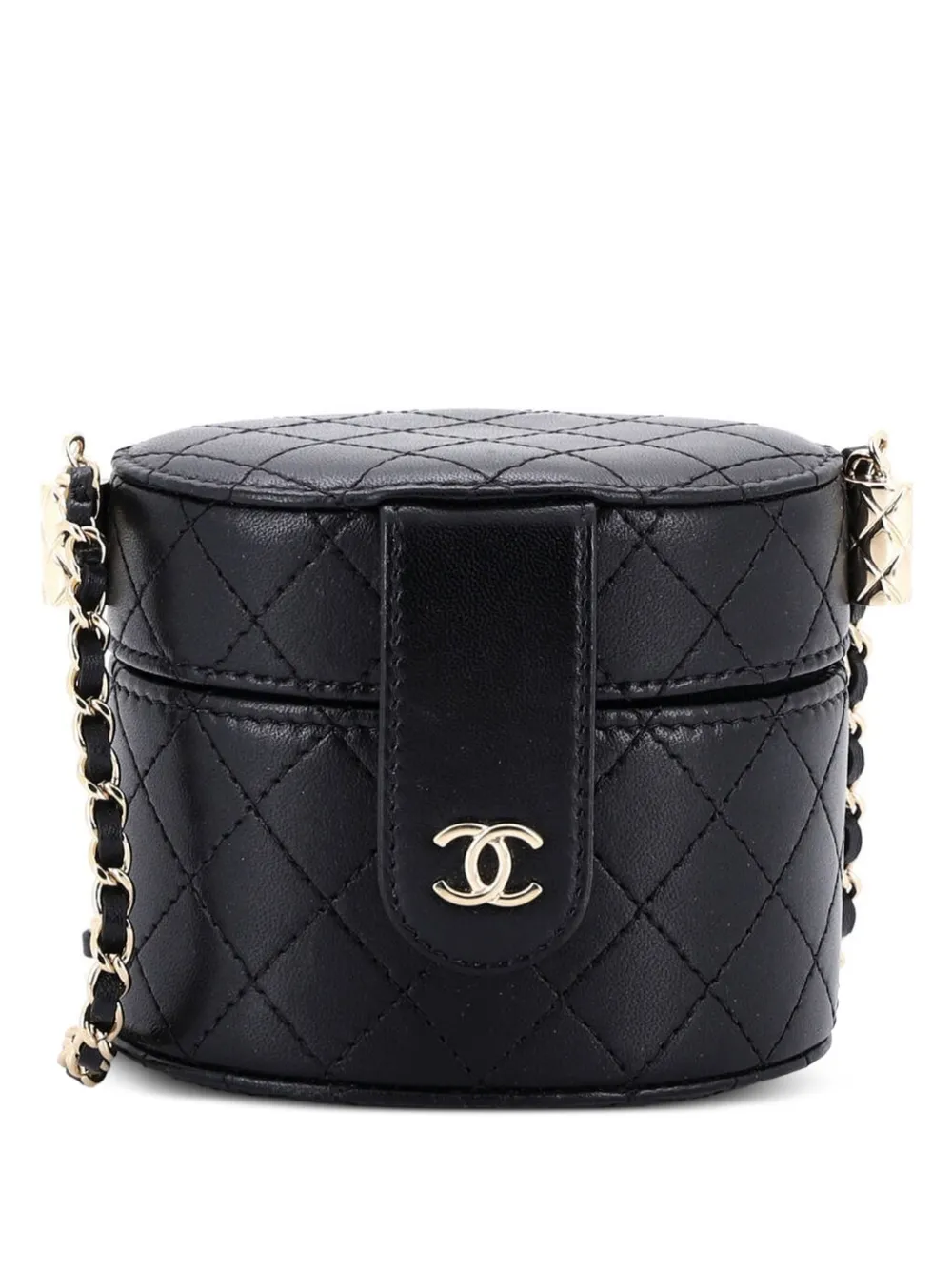 CHANEL Pre-Owned CC Allure Vanity Case with Chain Quilted Lambskin Small crossbody bag - Nero