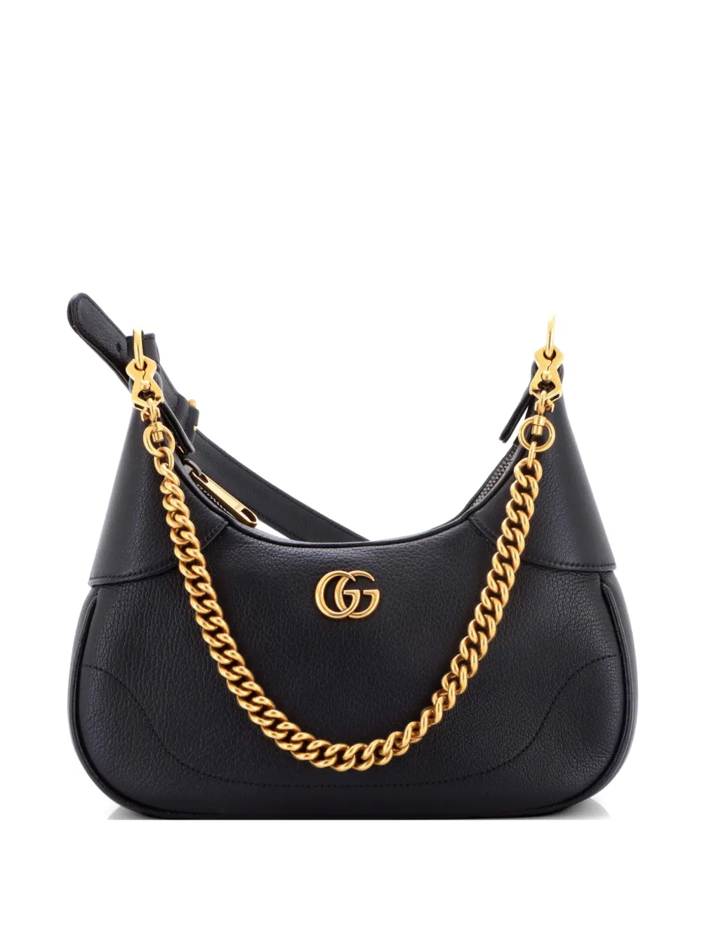Gucci Pre-Owned Aphrodite Zip Shoulder Bag Leather Small hobo bag - Schwarz