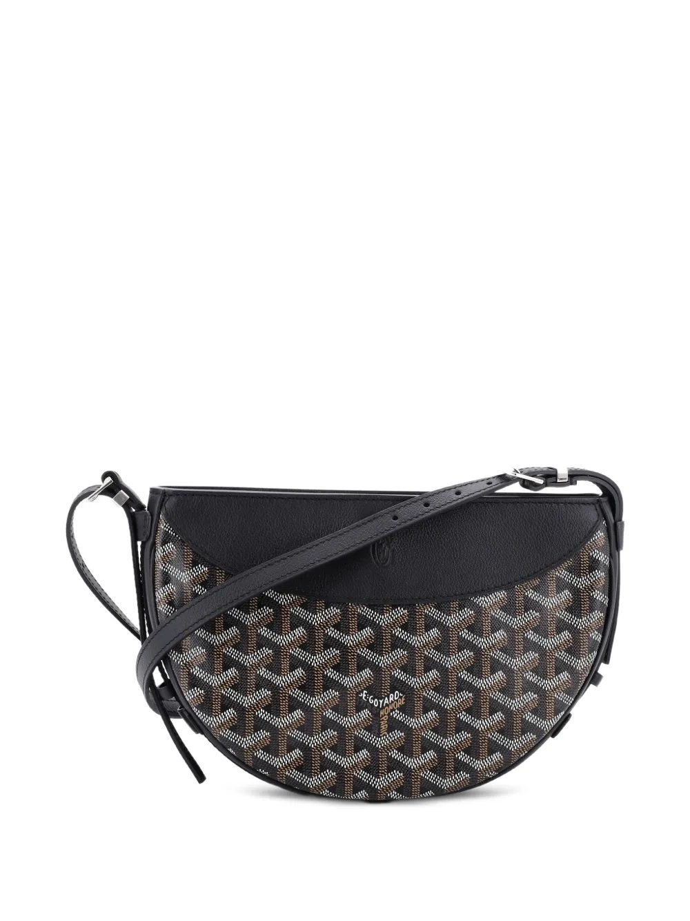 Goyard Pre-Owned Hirondelle Coated Canvas and Leather shoulder bag - Nero