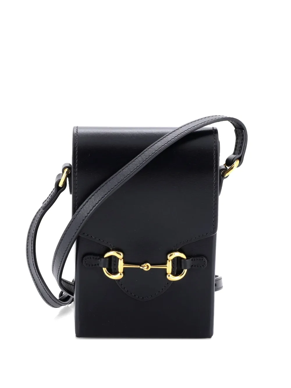Gucci Pre-Owned Horsebit 1955 Leather Mini crossbody bag - Nero