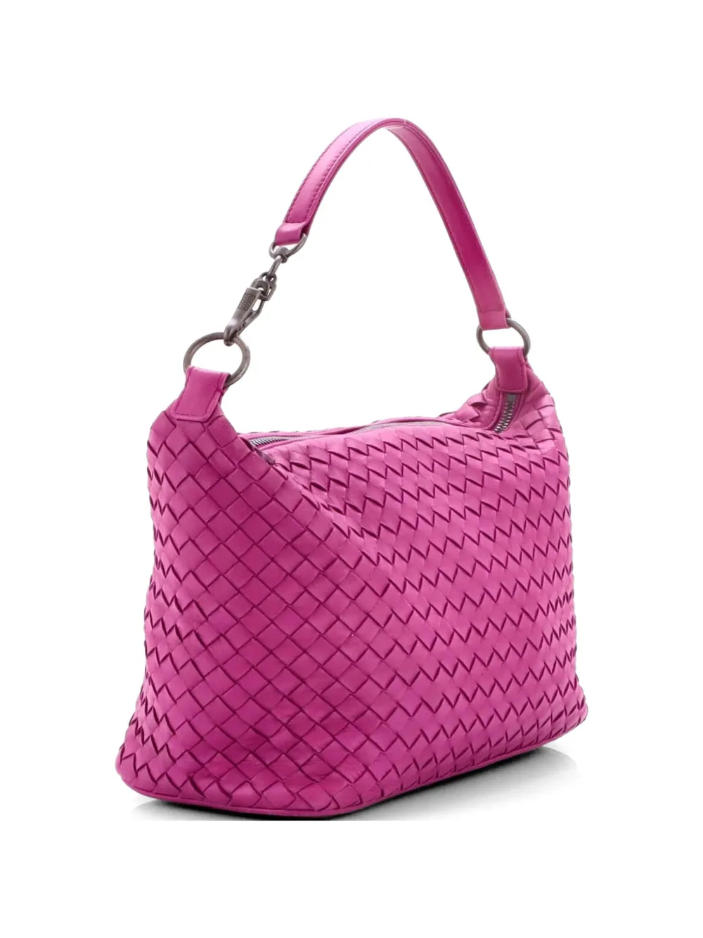 Bottega Veneta Pre-Owned Zip Hobo Intrecciato Nappa Small shoulder bag - Viola
