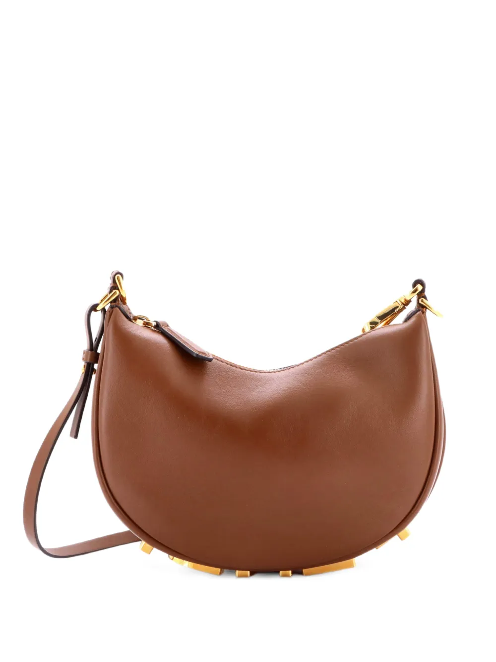Fendi Pre-Owned Fendigraphy Bag Leather Mini shoulder bag - Braun