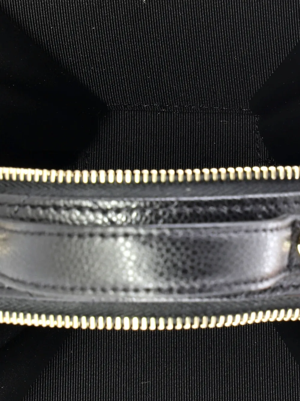 Chanel Pre-owned Handle with Care Round Vanity Case with Chain Quilted Caviar Small Crossbody Bag in Black, view 5