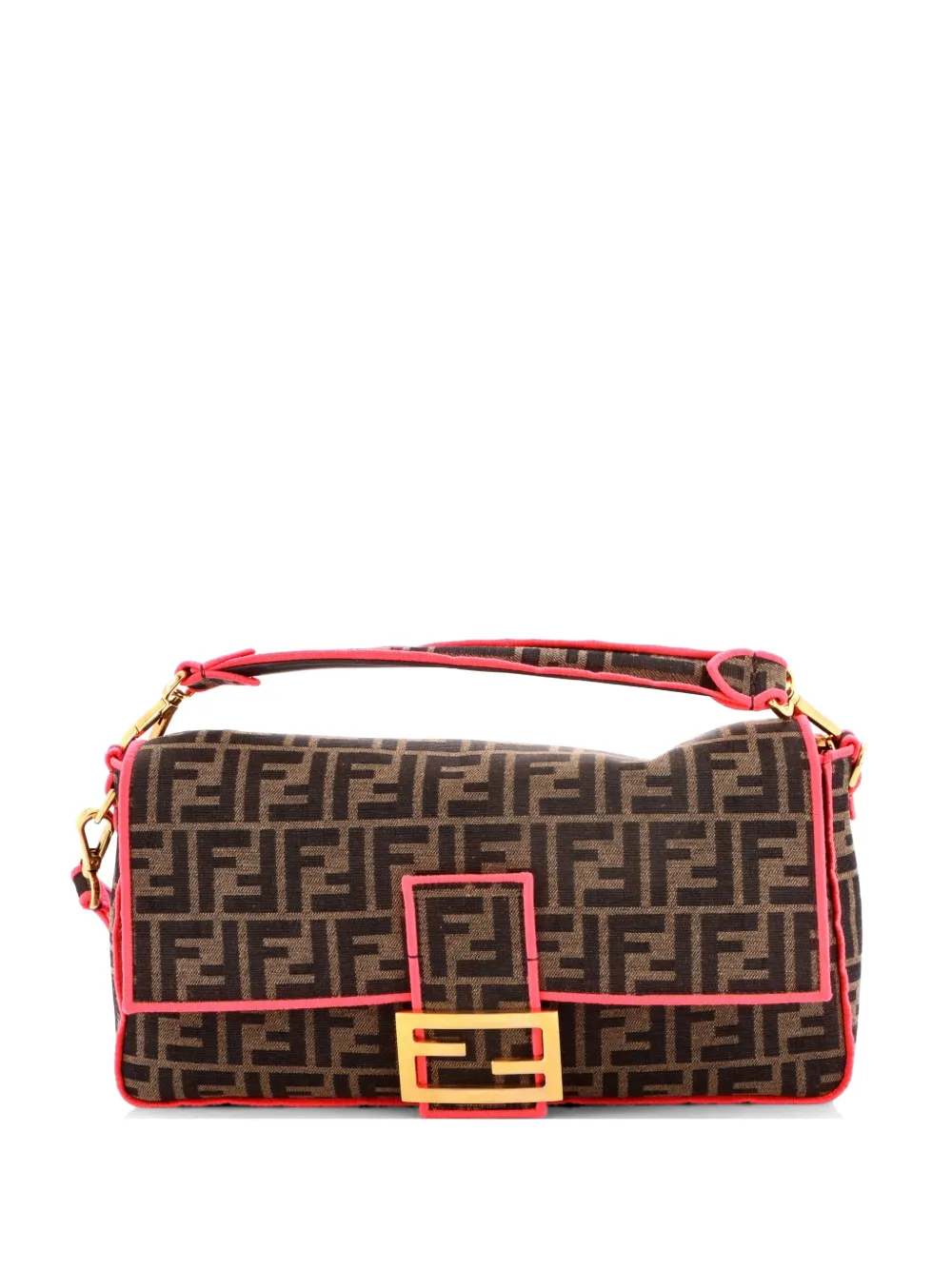 Fendi Pre-Owned Baguette NM Bag Zucca Canvas Large shoulder bag - Rosa