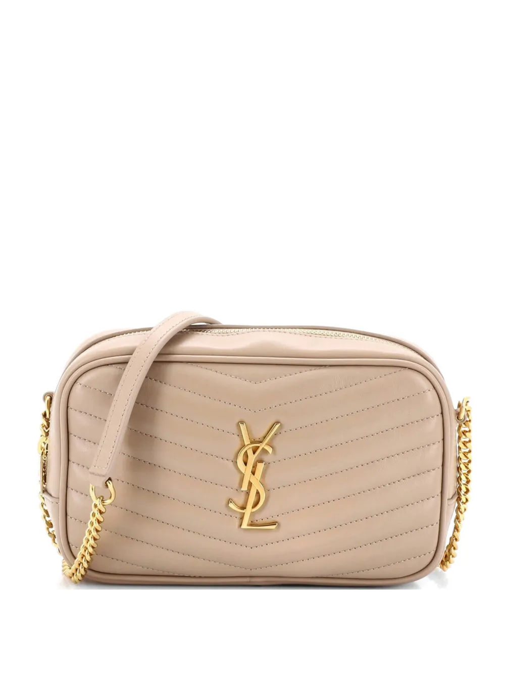 Saint Laurent Pre-Owned Lou Camera Bag Matelasse Chevron Leather Mini crossbody bag - Toni neutri