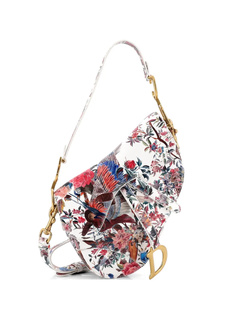 Christian Dior Pre-Owned Saddle Handbag with Strap Printed Leather Medium shoulder bag - Multicolour