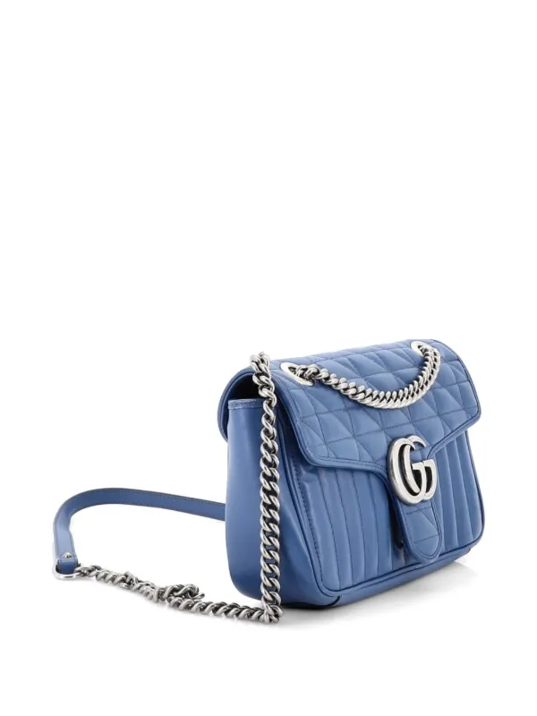 Gucci Pre-Owned GGマーモント フラップ バッグ マトラッセ レザー