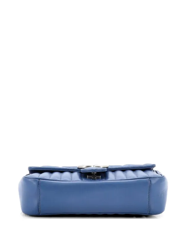 Gucci Pre-Owned GGマーモント フラップ バッグ マトラッセ レザー