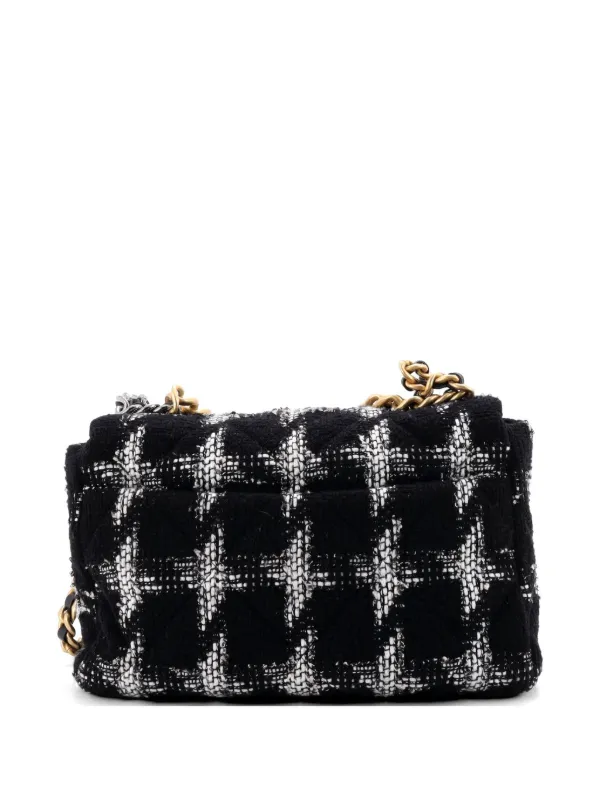 CHANEL Pre-Owned 19 フラップ バッグ ハウンドトゥース ツイード 