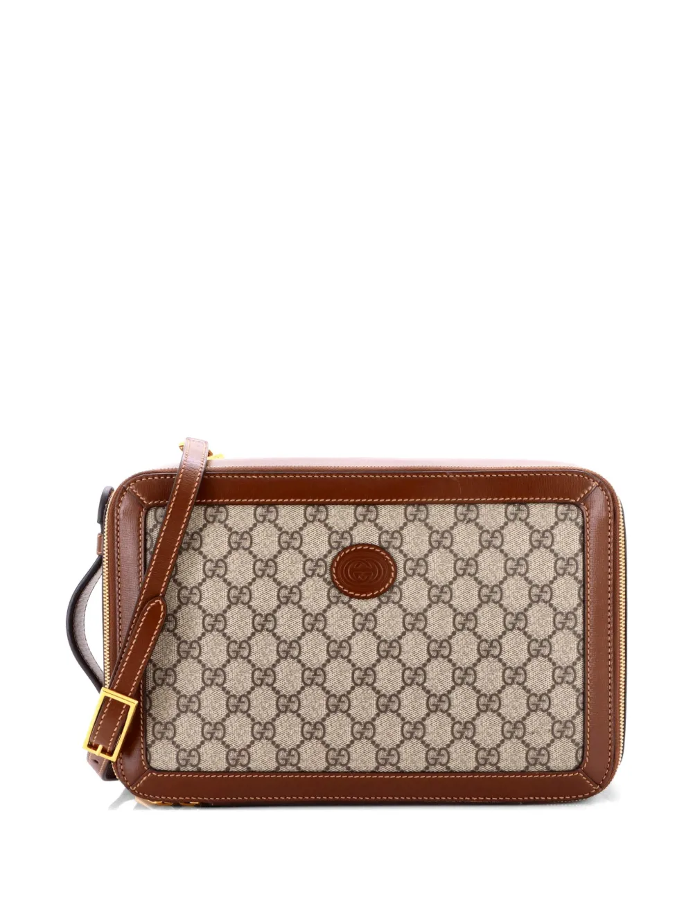 Gucci Pre-Owned Azalea Box Shoulder Bag GG Coated Canvas crossbody bag - Braun