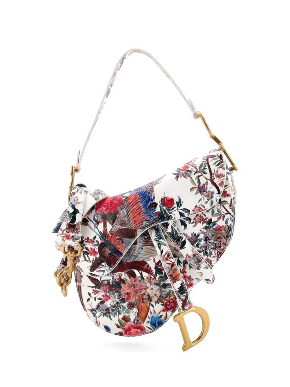 Christian Dior Pre-Owned Saddle Handbag with Strap Printed Leather Medium shoulder bag - Multicolour