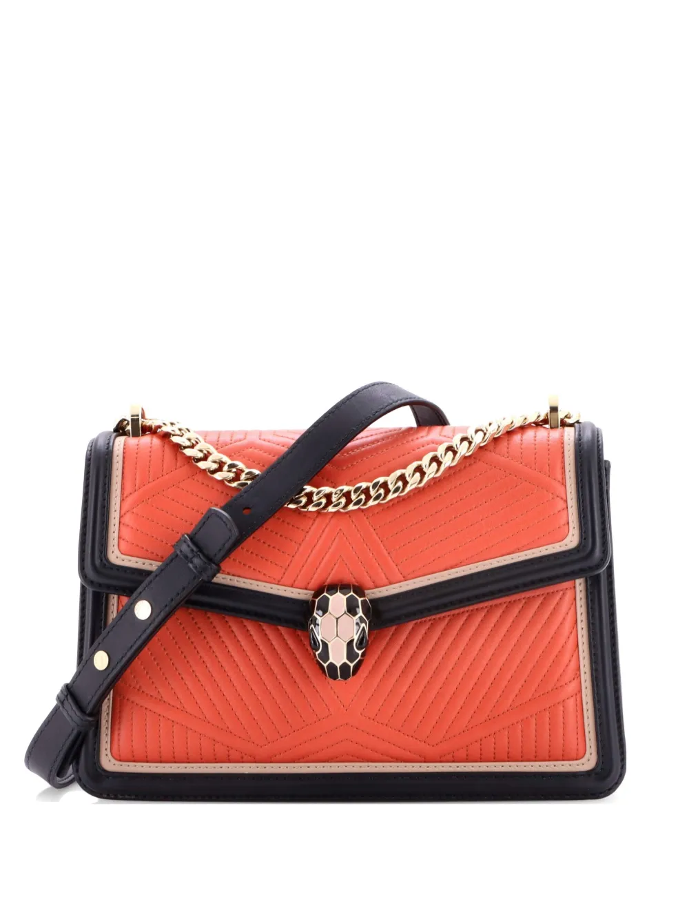 Bvlgari Pre-Owned Serpenti Forever Shoulder Bag Quilted Leather Small crossbody bag - Multicolore