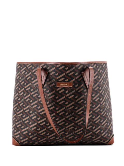 Versace Pre-Owned Shopping (Outlet) Printed La Greca Signature Coated Canvas Medium tote bag