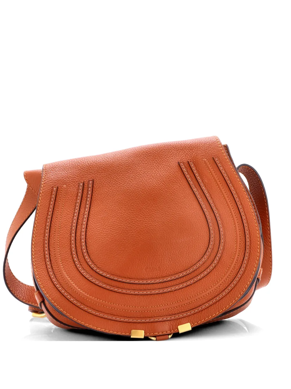 Chloé Pre-Owned Marcie Leather Medium crossbody bag - Marrone