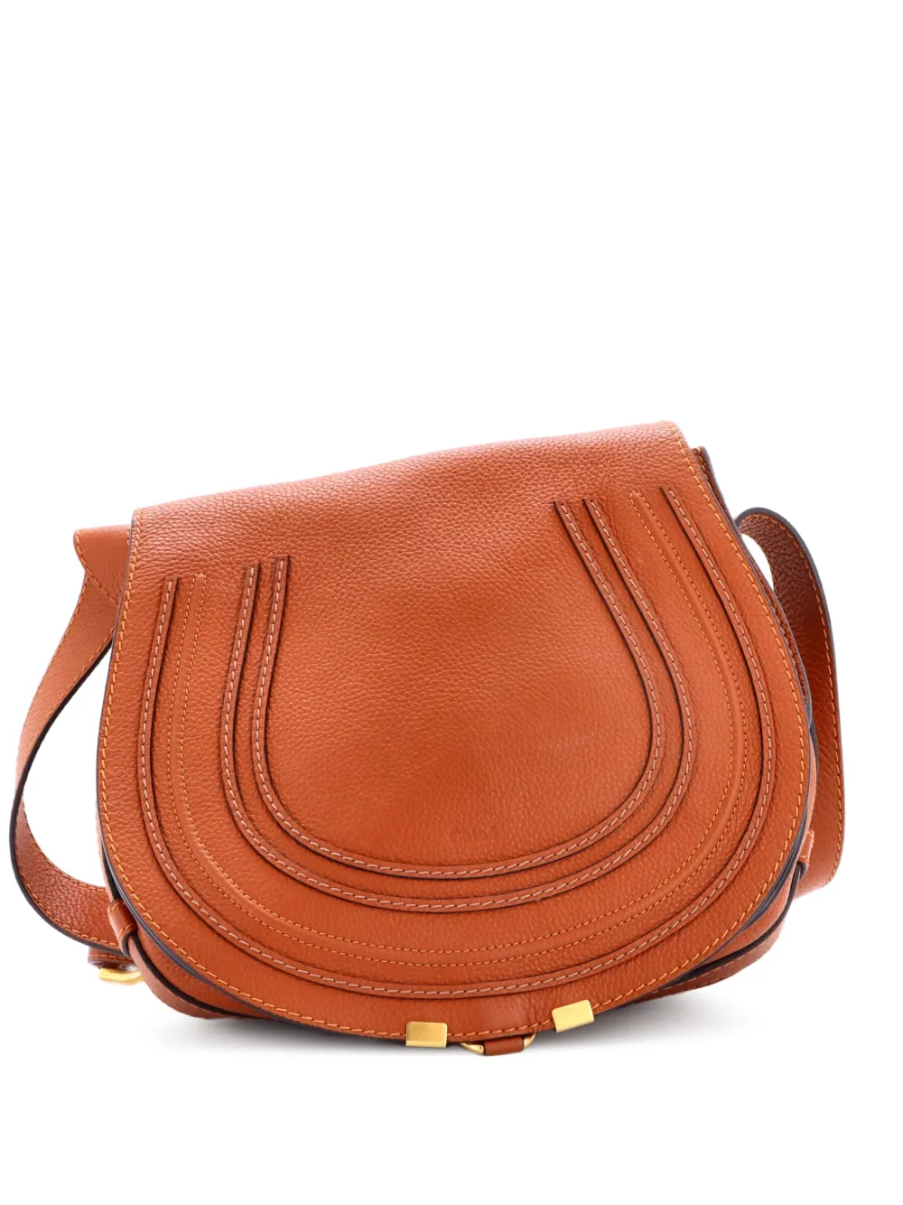 Chloé Pre-Owned Marcie Leather Medium crossbody bag - Marrone
